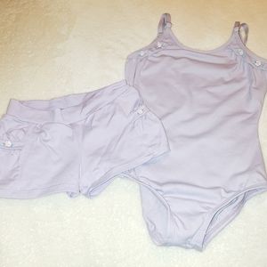 Basic Moves Girls Leotard Short Set 6/7